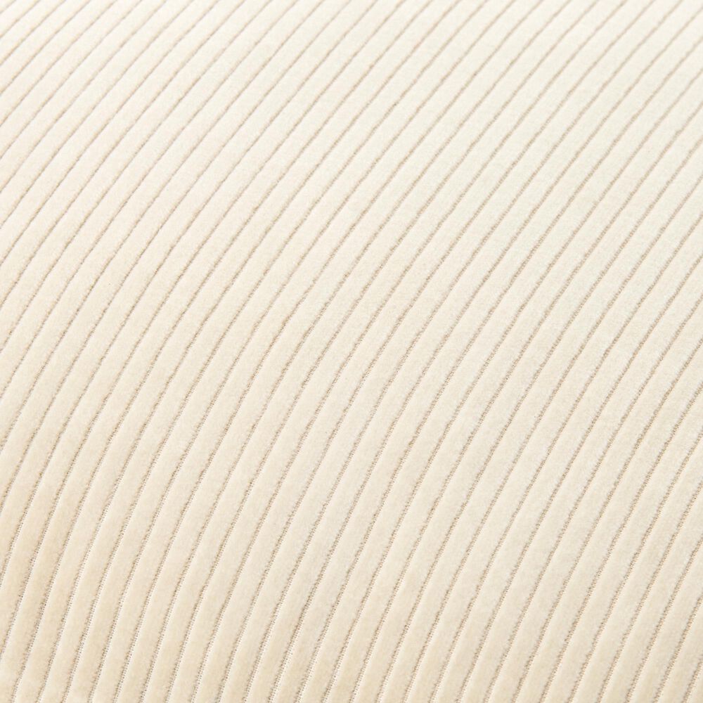 Surya Corduroy Quarters 20" Square Throw Pillow in Cream, , large