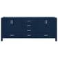 Lexora Home Jacques 80" Double Bathroom Vanity in Navy Blue with 2 cm White Quartz Top and Rectangular Sinks, , large