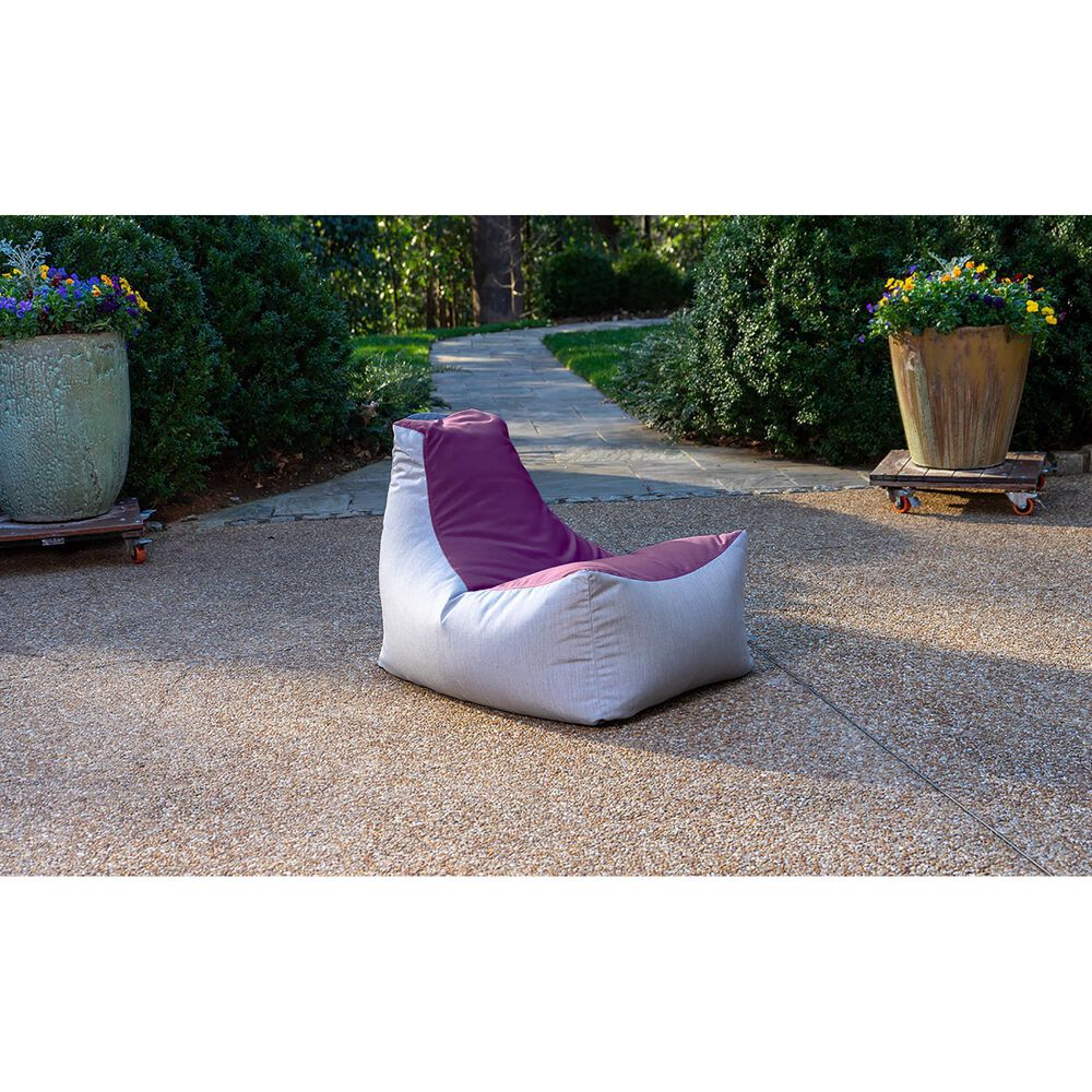 Jaxx Juniper Patio Bean Bag Chair in Purple, , large