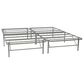 Linon Home Decor Franson King Folding Platform Bed Frame in Dark Pewter, , large