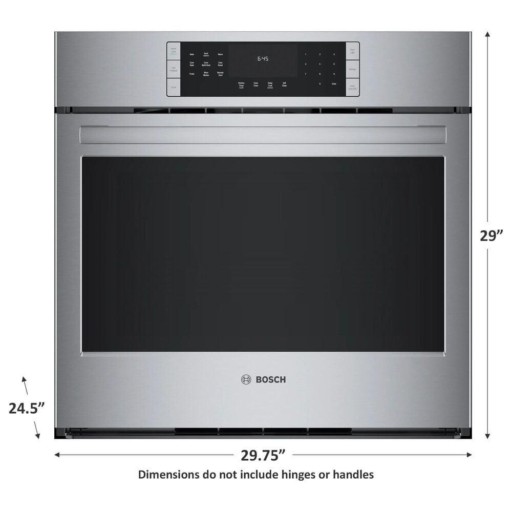 Bosch 800 Series 30&quot; Built-In Single Electric Convection Wall Oven in Stainless Steel, , large