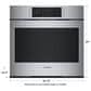Bosch 800 Series 30" Built-In Single Electric Convection Wall Oven in Stainless Steel, , large