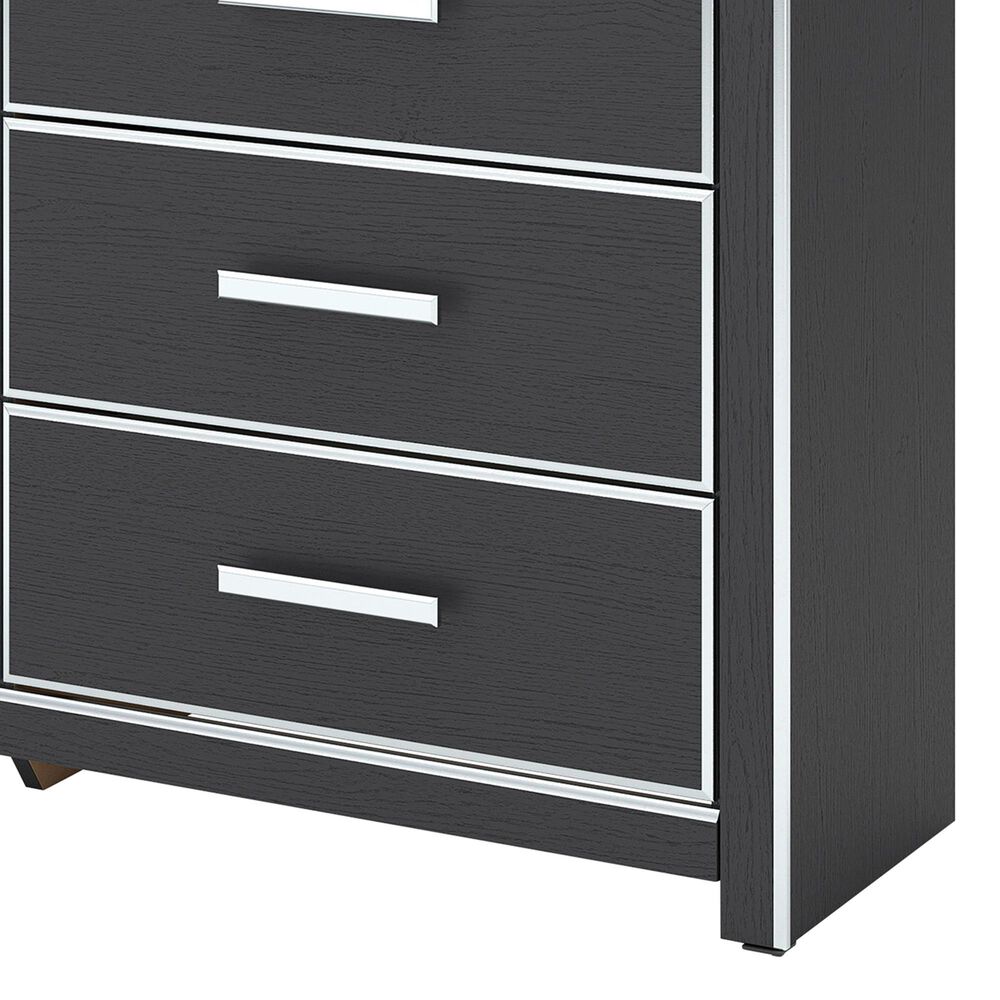 Ashley Zuraleus 6-Drawer Dresser Only in Matte Black and Chrome, , large