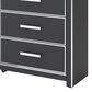 Ashley Zuraleus 6-Drawer Dresser Only in Matte Black and Chrome, , large