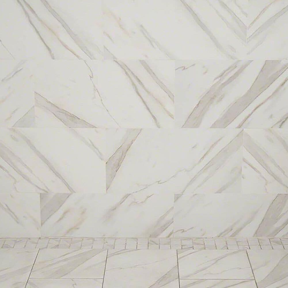 MS International Pietra Calacatta Rectangle 12&quot; x 24&quot; Porcelain Tile, , large