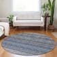 Dalyn Rug Company Burano BU5 8" Round Blue Indoor/Outdoor Area Rug, , large