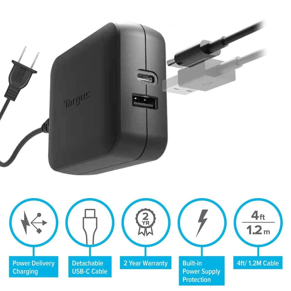 Targus 65W USB-C Laptop Charger in Black, , large