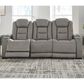 Ashley The Man-Den Power Reclining Sofa with Adjustable Headrest in Gray, , large
