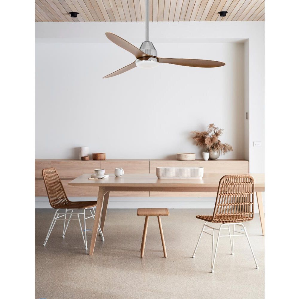 Beacon Lighting Whitehaven 56&quot; Indoor/Outdoor Ceiling Fan with LED Light in Brushed Chrome, , large