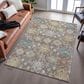 Dalyn Rug Company Silk Road Mocha, Ivory, Gold, Blue, Copper, Aloe and Gray 6"6" x 9"6" Area Rug, , large