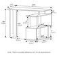 HOMLUX 3-Tier Shelves L-Shape Computer Desk in Americano and Black, , large