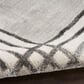 Nourison Desire 9" x 12" Grey, Silver and White Area Rug, , large