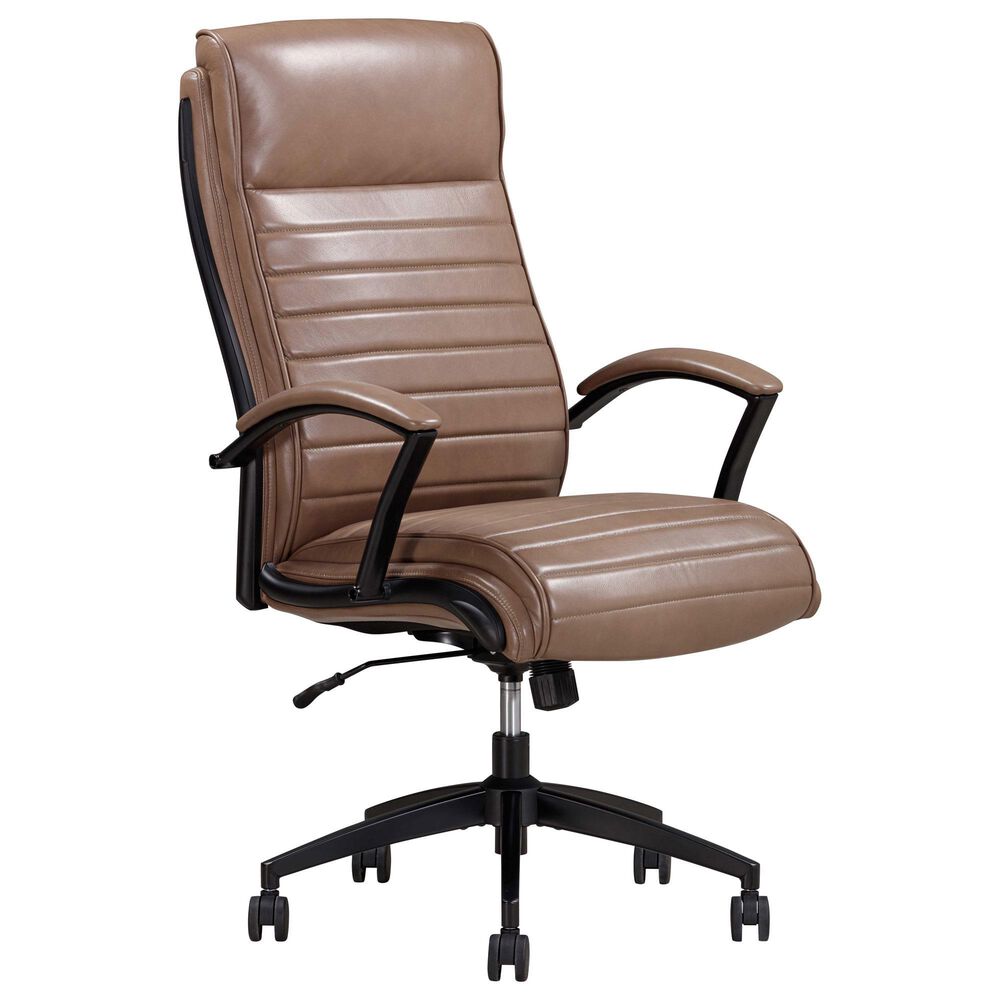 Simeon Collection Leather Desk Chair in Smooth Latte, , large