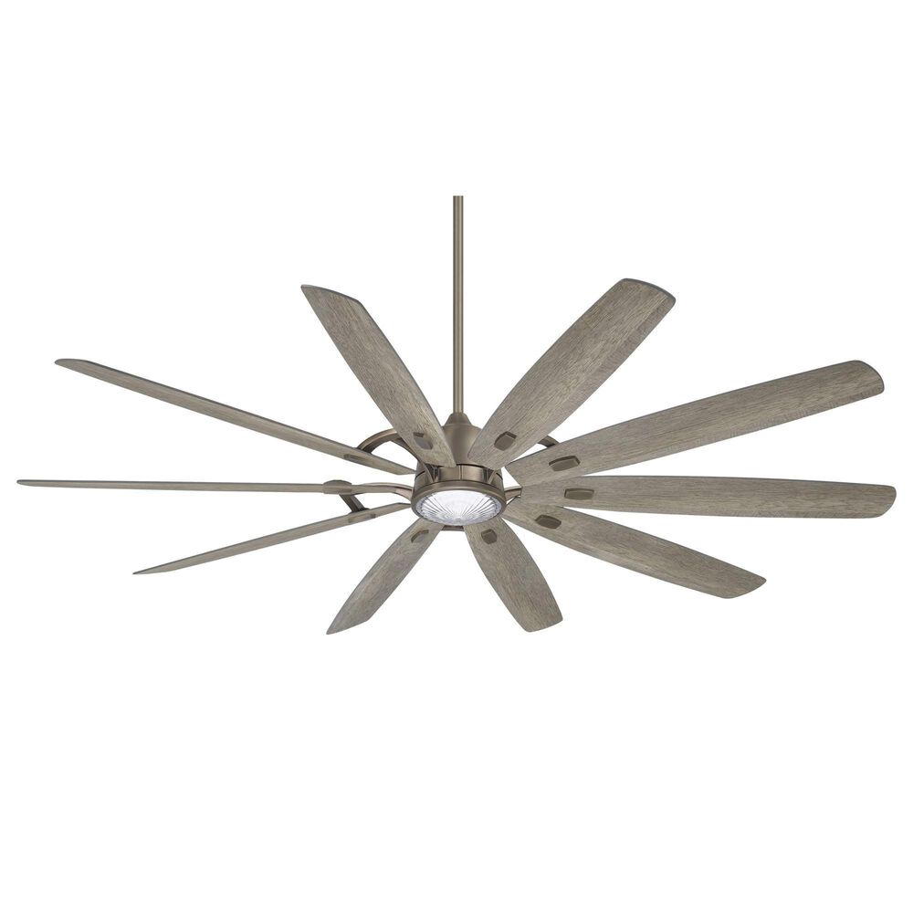 Minka-Aire Barn H20 84" Indoor/Outdoor Ceiling Fan with LED Light in Burnished Nickel, , large