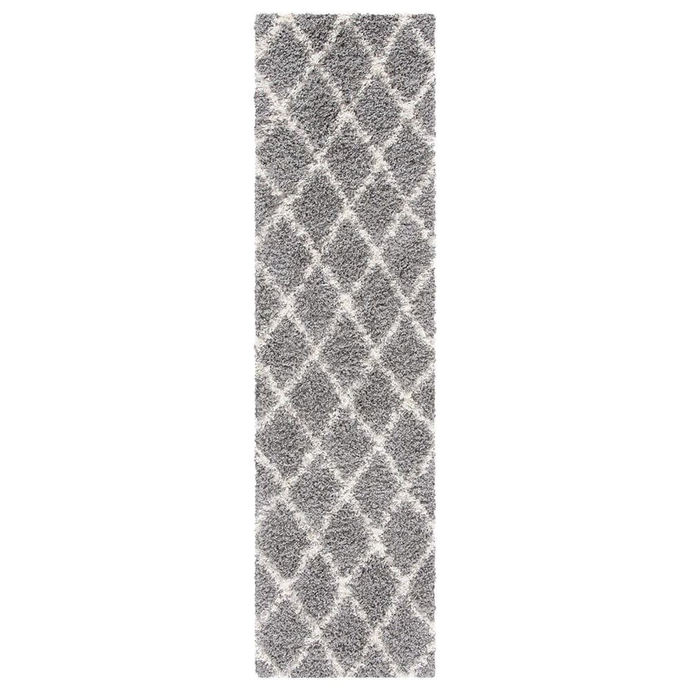 Safavieh Venus Shag VNS681J 2"2" x 8" Grey and Ivory Runner, , large
