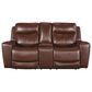 Ashley Next Move Power Reclining Console Loveseat in Mahogany, , large