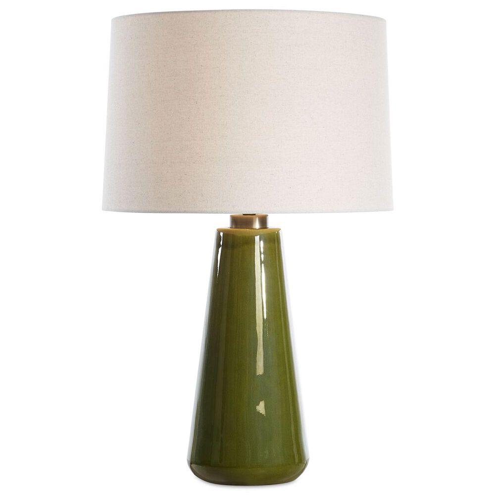 Uttermost Kelley Table Lamp in Moss Green and Antiqued Brass, , large