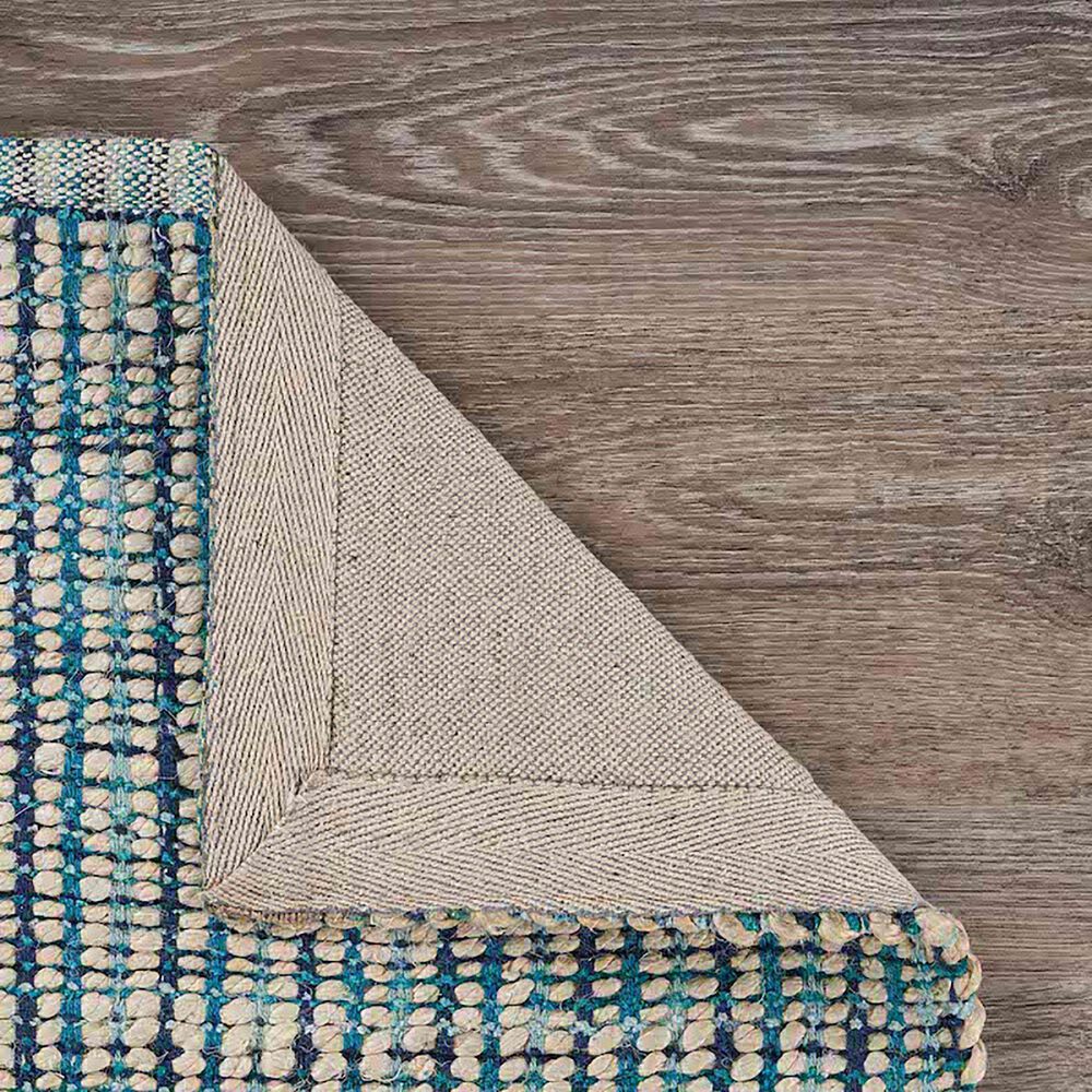 L&amp;R Resources Bleached Naturals 5&#39; x 7&#39;9&quot; Bleach, Blue and Ivory Area Rug, , large