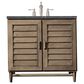 James Martin Vanities Portland 36" Single Bathroom Vanity in Whitewashed Walnut with 3 cm Parisien Bleu Quartz Top and Rectangular Sink, , large