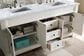 James Martin Vanities Brookfield 72" Double Bathroom Vanity in Bright White with 3 cm Carrara White Marble Top and Rectangle Sinks, , large