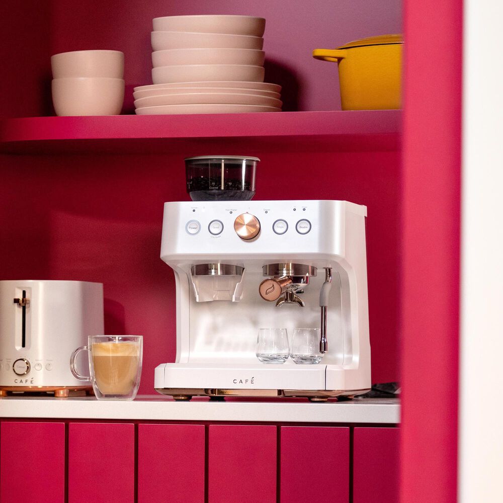 Cafe 2.8 L Bellissimo Espresso Machine in Matte White, , large