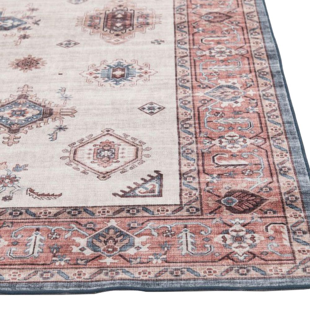 Central Oriental Rugease Raquel Red and Beige 5' x 7' Area Rug, , large