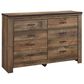 Ashley Trinell 4-Piece Full Bedroom Set in Brown, , large