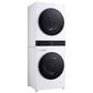 LG 2.4 Cu. Ft. Front Load Washer and 4.2 Cu. Ft. Electric Dryer Stack Laundry in White, , large