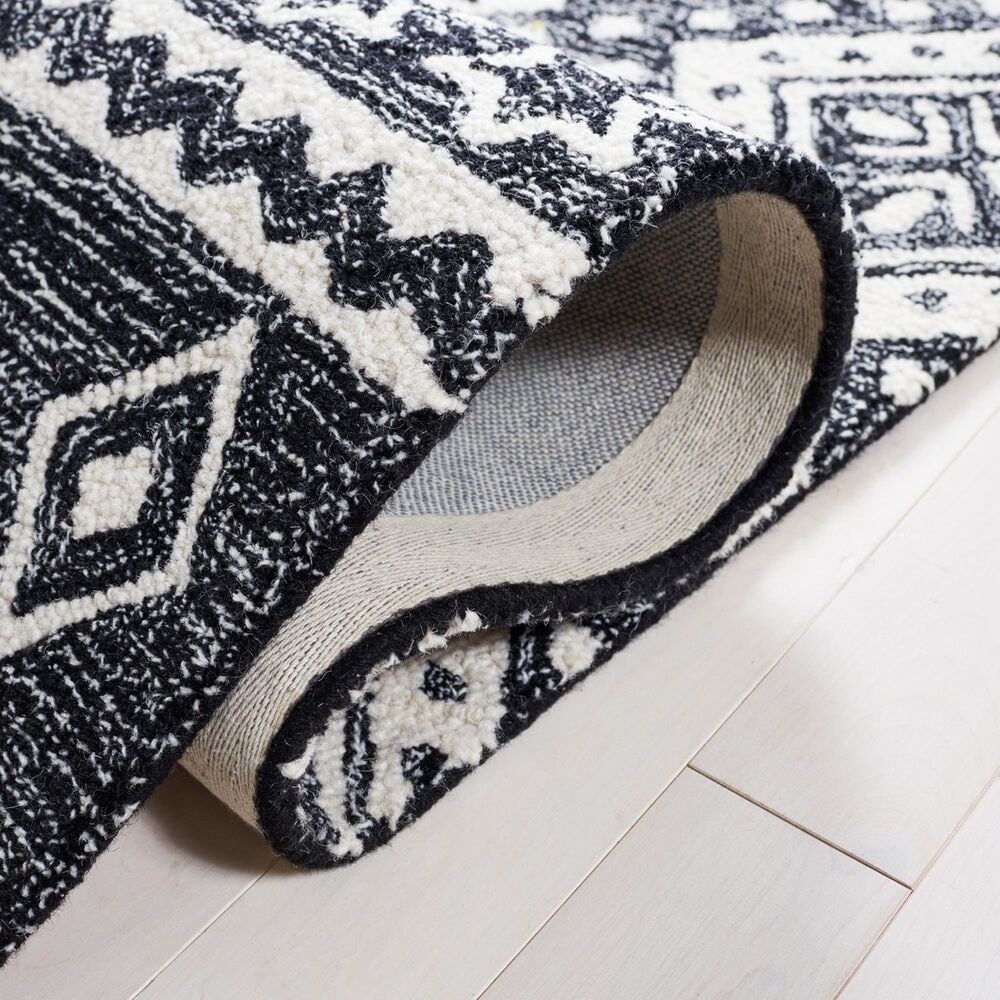 Safavieh Micro-Loop 8&#39; x 10&#39; Black and Gray Area Rug, , large