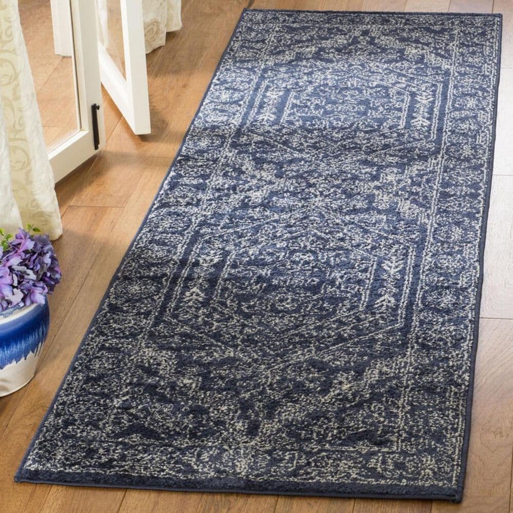 Safavieh Adirondack ADR108N 2"6" x 16" Navy and Ivory Runner, , large