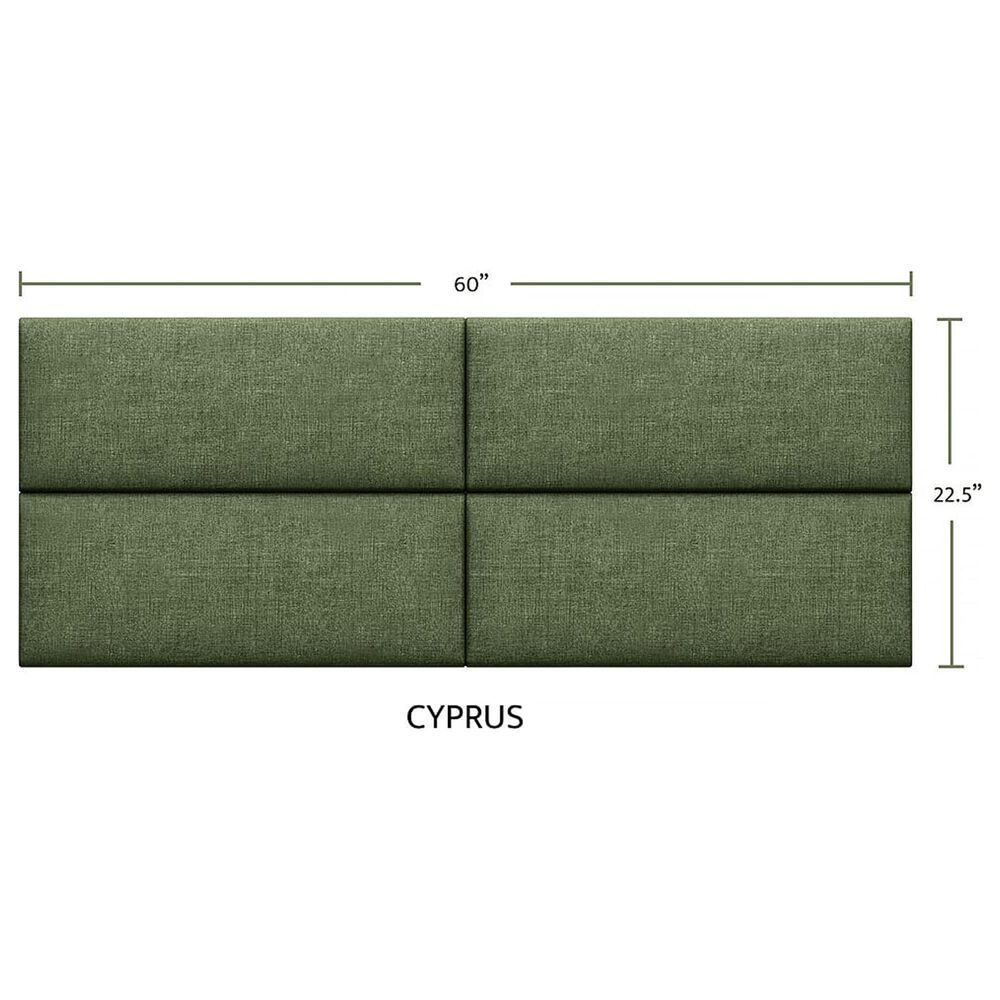 Jaxx Panelist Upholstered Queen Headboard Panel in Cypress Green &#40;Set of 4&#41;, , large