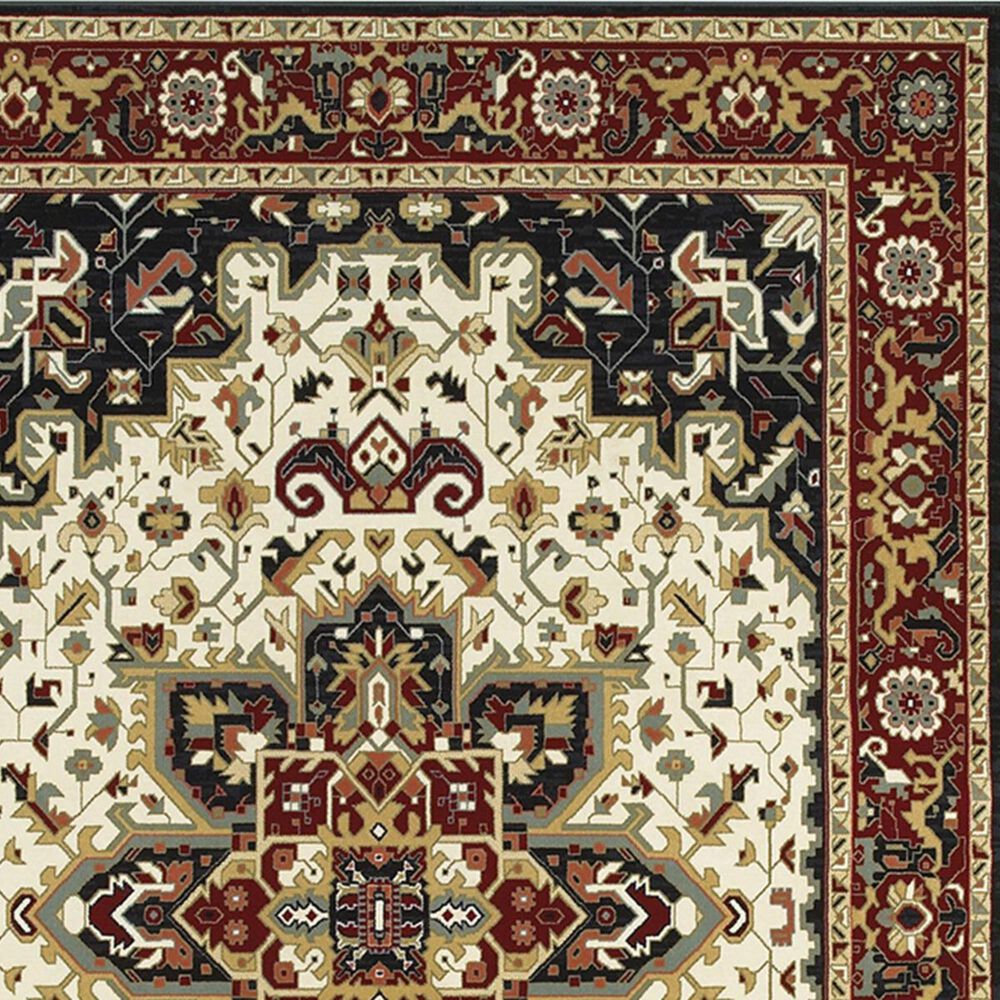Oriental Weavers Kashan 96W1 7&#39;10&quot; x 10&#39;10&quot; Red Area Rug, , large