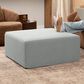 Jaxx Fairlie Boucle Fabric Ottoman in Silver, , large