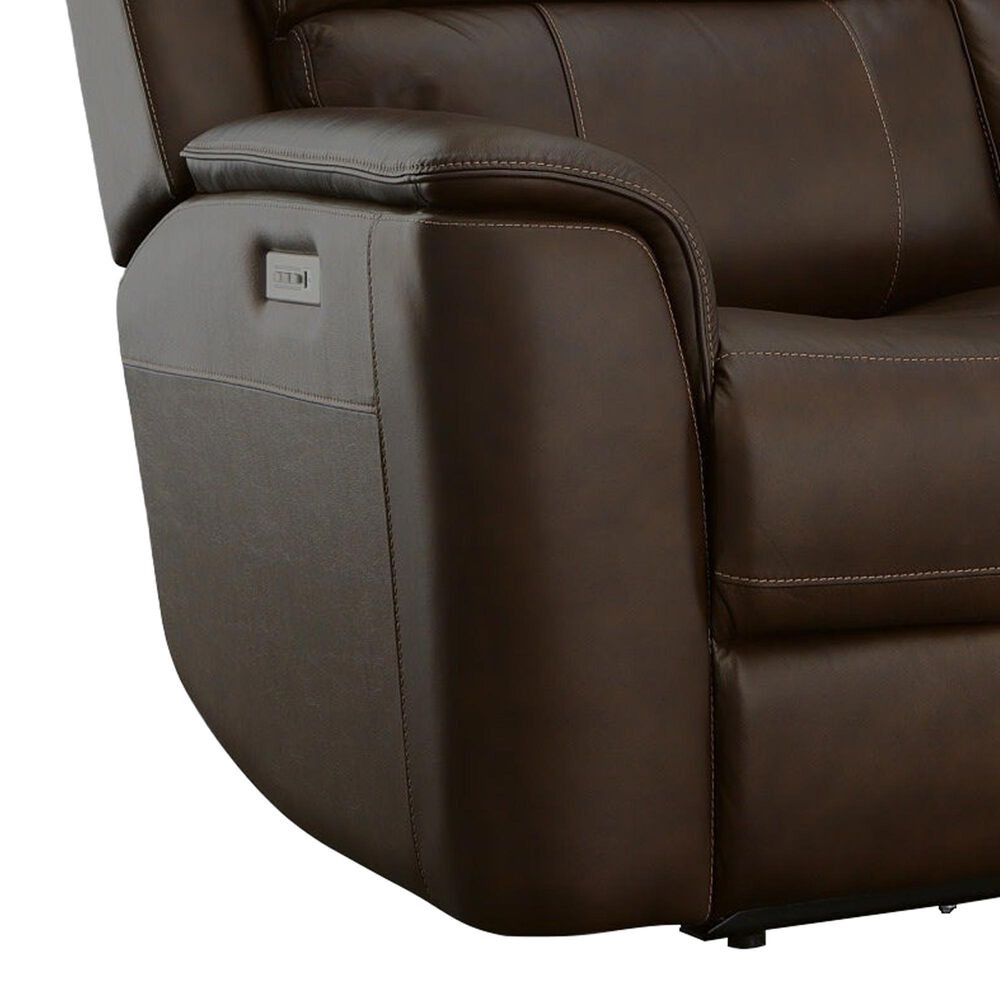 Flexsteel Henry Power Sofa and Loveseat Set in Burnt Umber, , large