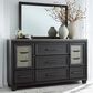Millenium Foyland 11-Drawer Dresser and Mirror in Black and Brown, , large