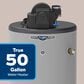 GE Appliances RealMAX Choice 50-Gallon Short Natural Gas Power Vent Low-NOx Water Heater in Gray, , large