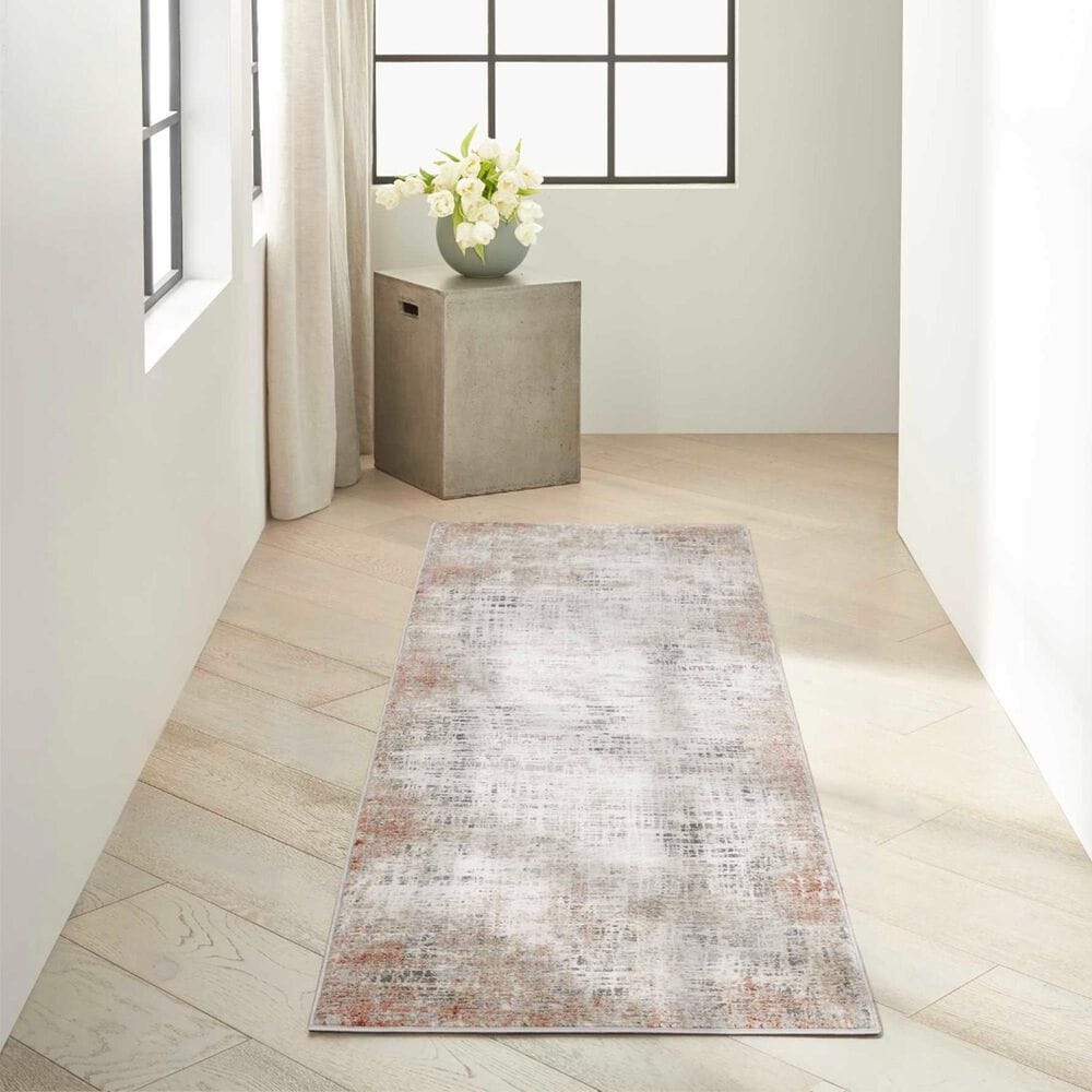 Nourison Infinity 2&#39;2&quot; x 7&#39;6&quot; Rust and Multicolor Runner, , large