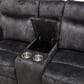 New Heritage Design Park City Manual Reclining Loveseat in Slate, , large