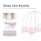Furniture of America Carriage Twin Canopy Bed in Pink, , large