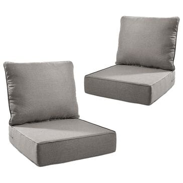Sunwell Garden 24" Outdoor Seat and Back Cushion Set in Gray (Set of 2), , large