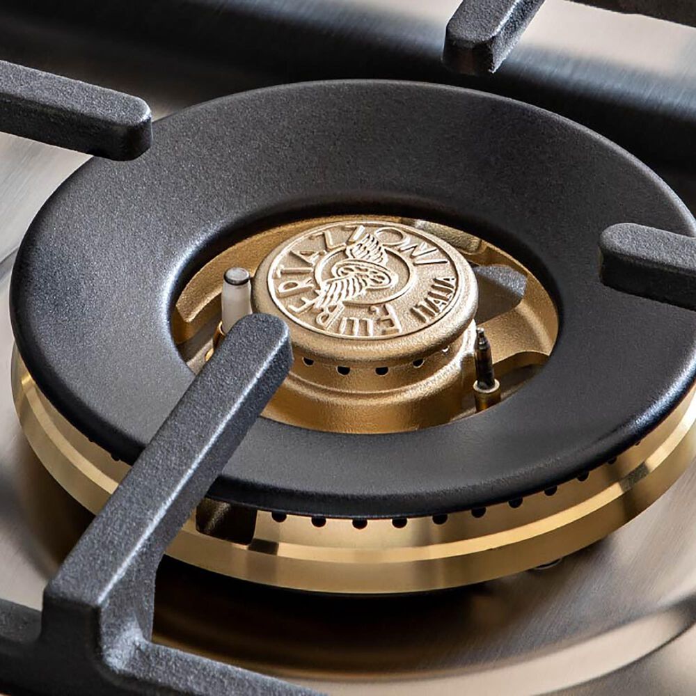 Bertazzoni 36&quot; Professional Gas Cooktop with 5 Brass Burners in Stainless Steel, , large