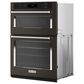 KitchenAid 27" Electric Microwave Wall Oven Combo with Air Fry Mode in Black Stainless Steel, , large