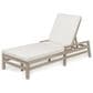 HOMLUX Patio Chaise Lounge with Square Backrest in Gray, , large