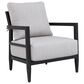 Hearth and Haven Outdoor Lounge Chair with Ember Black Frame in Cast Silver, , large