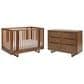 Maxi Cosi Embraced Forms Convertible Crib and Dresser 2-Piece Nursery Set in Chestnut, , large