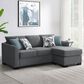 Coaster Storey 2-Piece Stationary Reversible Sleeper Sectional in Grey, , large
