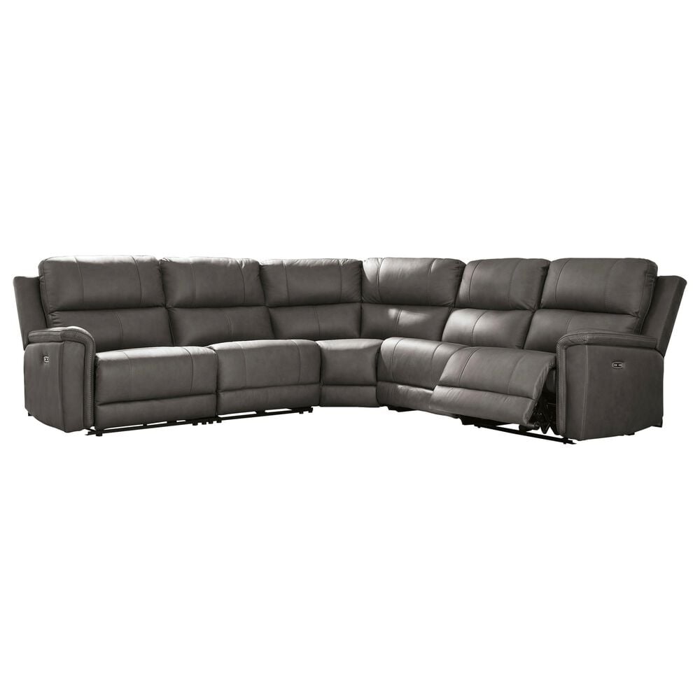 Ashley 5-Piece Power Symmetrical Reclining Sectional in Anchor, , large