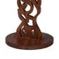 Baxton Studio Donna Nightstand with Pedestal Base in Mahogany Brown, , large