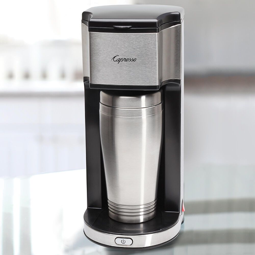 Jura 16 Oz On-the-Go Personal Coffee Maker in Stainless Steel and Black, , large