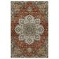 Dalyn Rug Company Silk Road Paprika, Ivory, Beige, Gold, Brown, Gray and Teal 10" x 14" Area Rug, , large